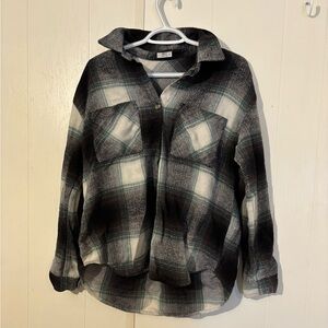 Plaid green small flannel